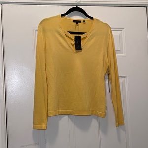 Canary yellow top with crisscross detail